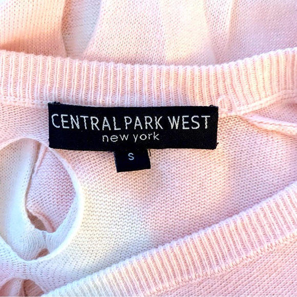 CENTRAL PARK WEST
Tie Dye Cutout V-Neck Pullover, blush and white - Picture 5 of 6